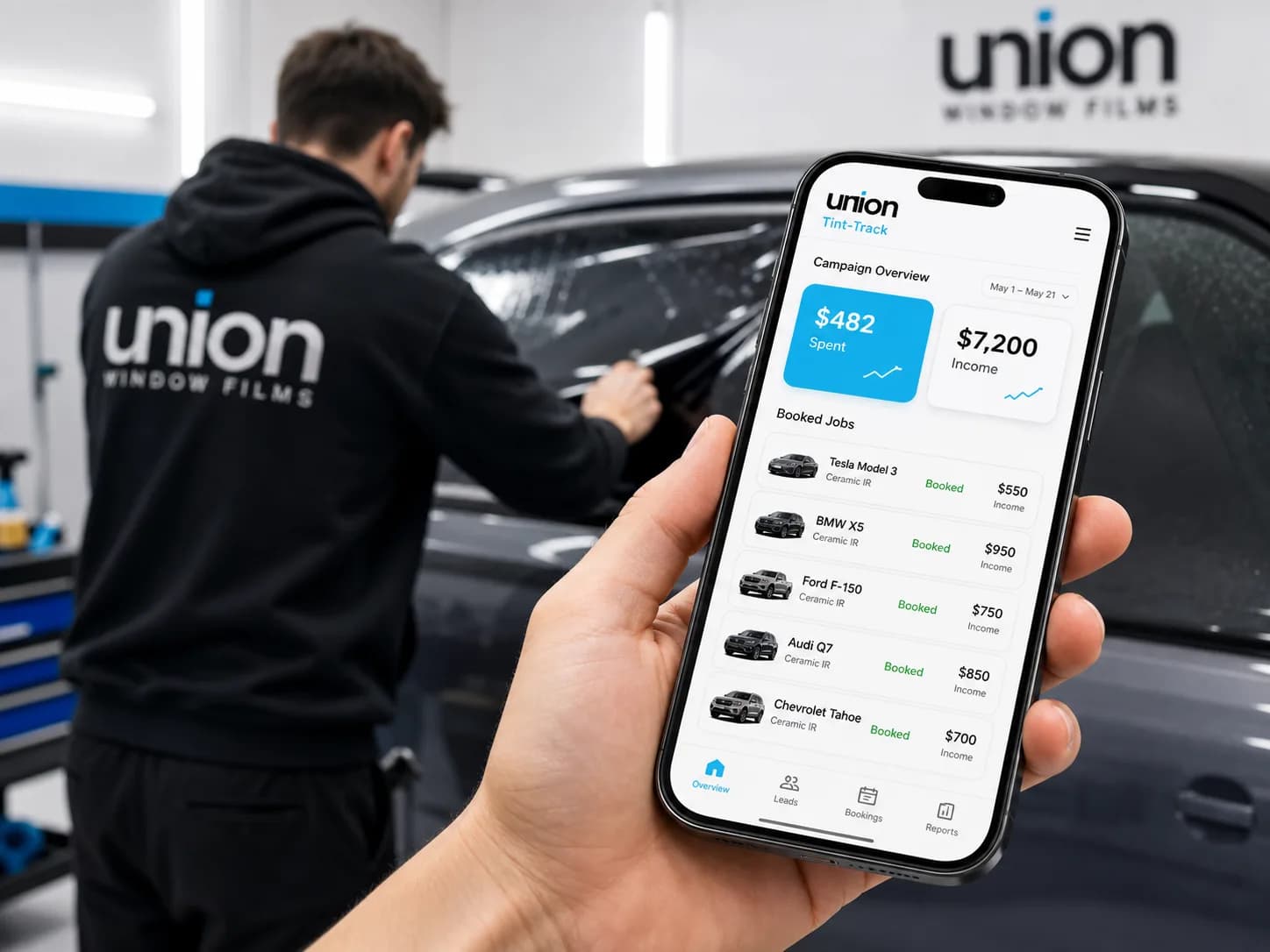 Union Agency marketing quote on phone
